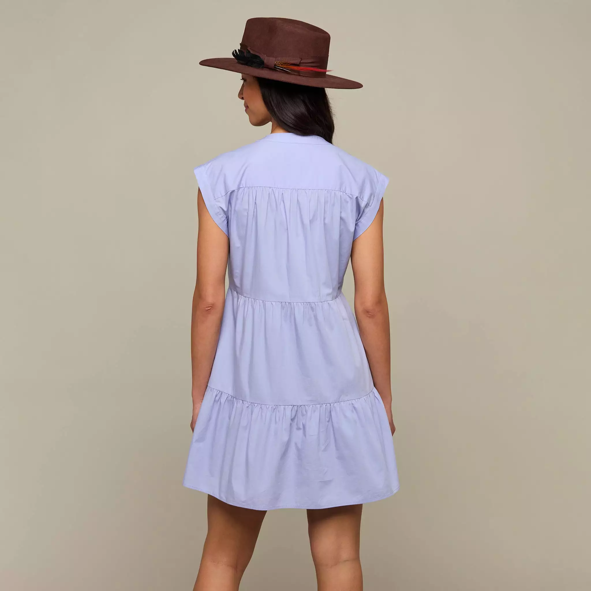 Lachlan Button Dress :: Periwinkle