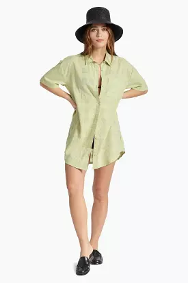 Leon S/S Overshirt Dress - Pear