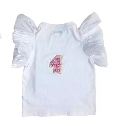 Lola and The Boys Birthday Girl Gem Ruffle Shirt