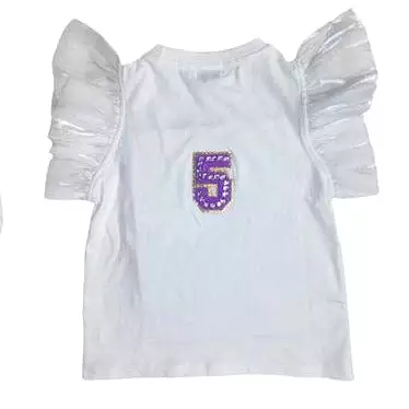 Lola and The Boys Birthday Girl Gem Ruffle Shirt