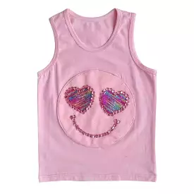 Lola and The Boys Pink Emoji Tank