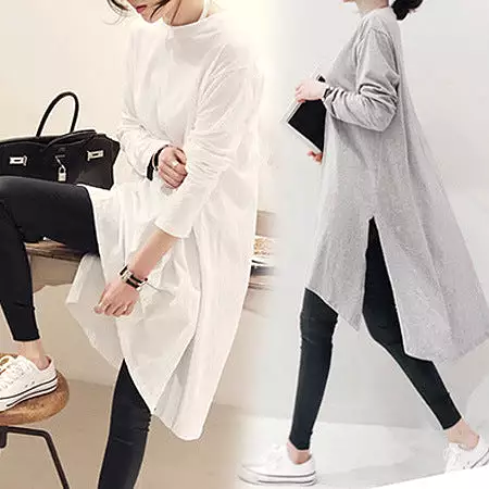 Loose Large Size Long T-Shirt Skirt for Women