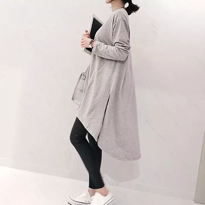 Loose Large Size Long T-Shirt Skirt for Women