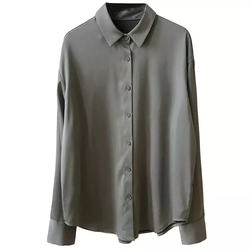 Luxi satin chiffon shirt for women