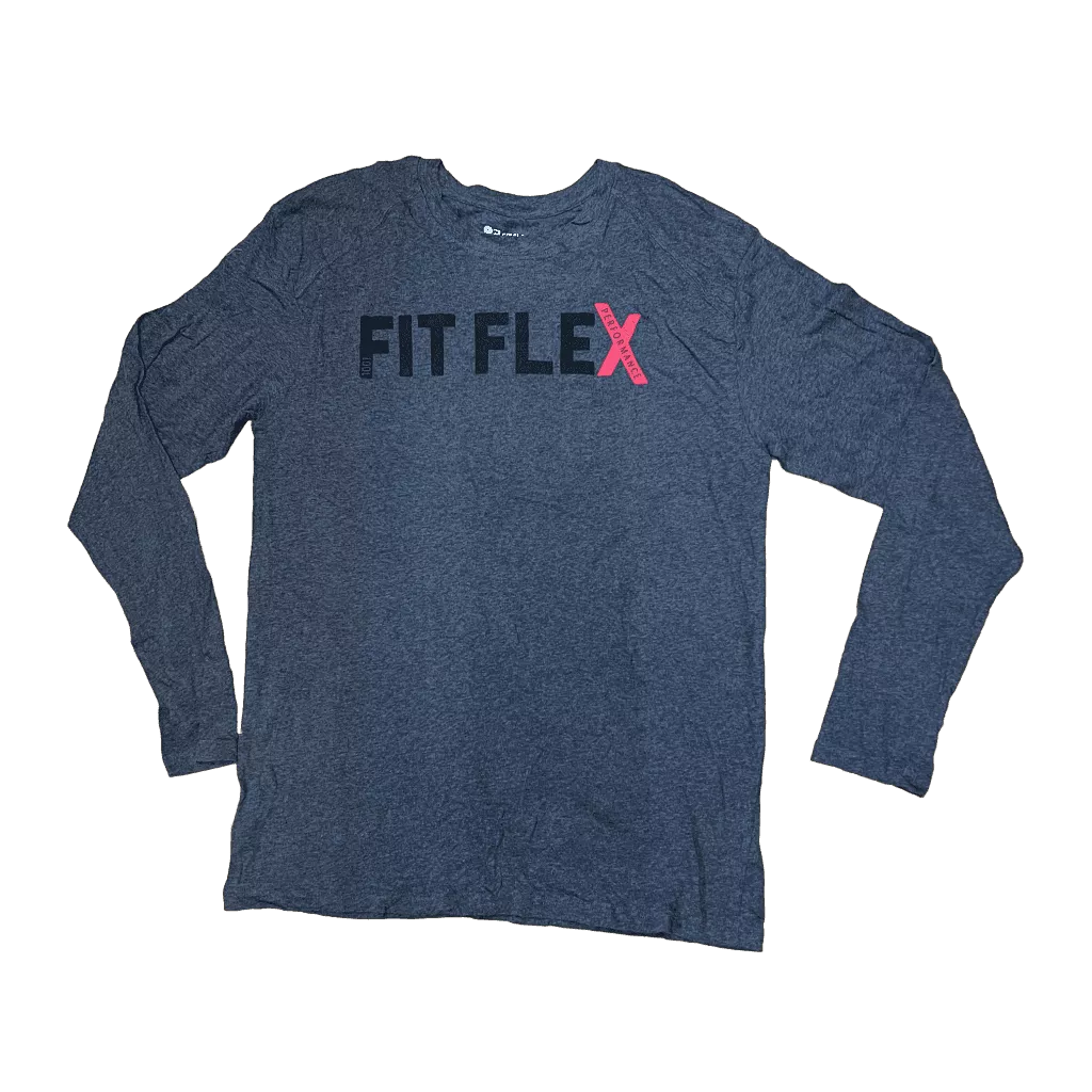 Men's  Badger Sport •Performance Fit Flex•  Long Sleeve Tee Gray - Large