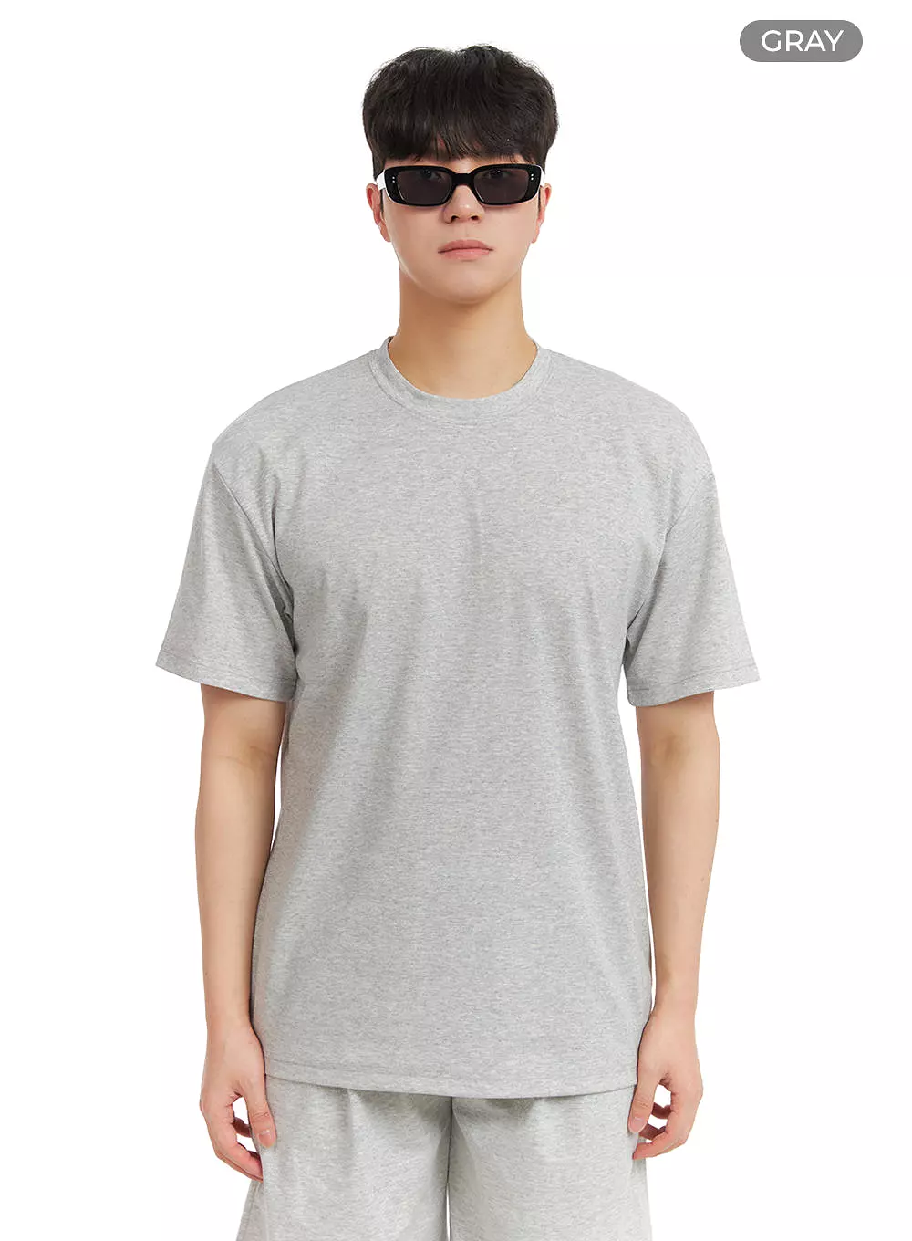 Men's Basic Cotton Round Neck T-Shirt IA402