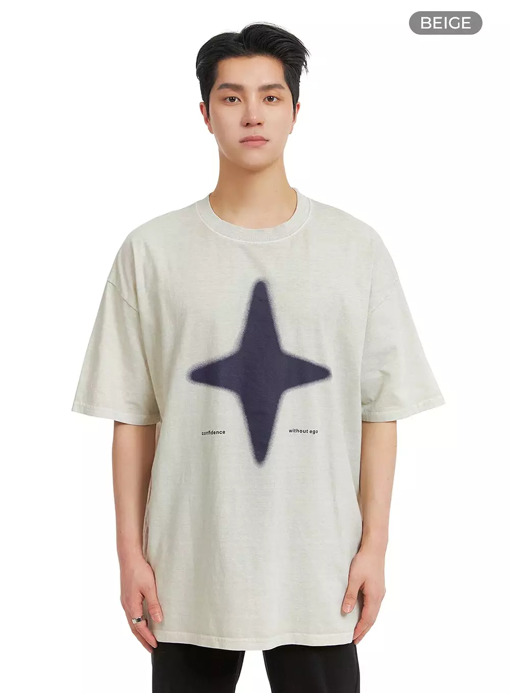 Men's Star Graphic Cotton T-Shirt IA401