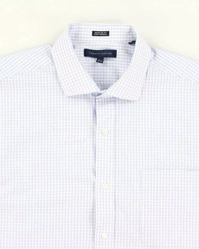 Men's Tommy Hilfiger Blue Checked Button Up Shirt - M