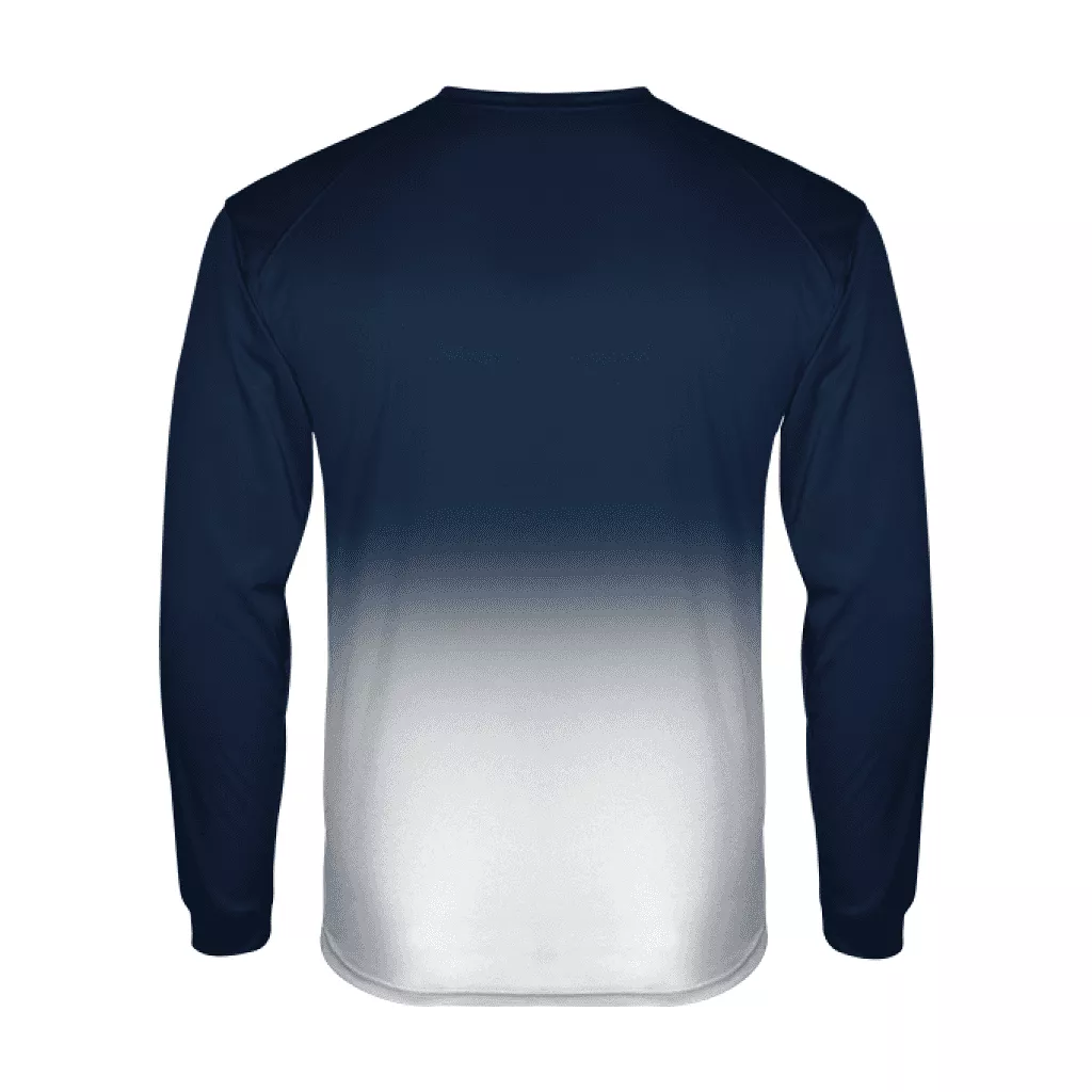 Men's  •Badger Sport • Ombre L/S Tee navy Large