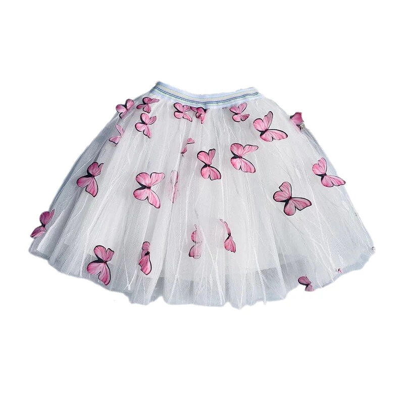 Mesh Butterfly Fluorescence Pleated Tutu