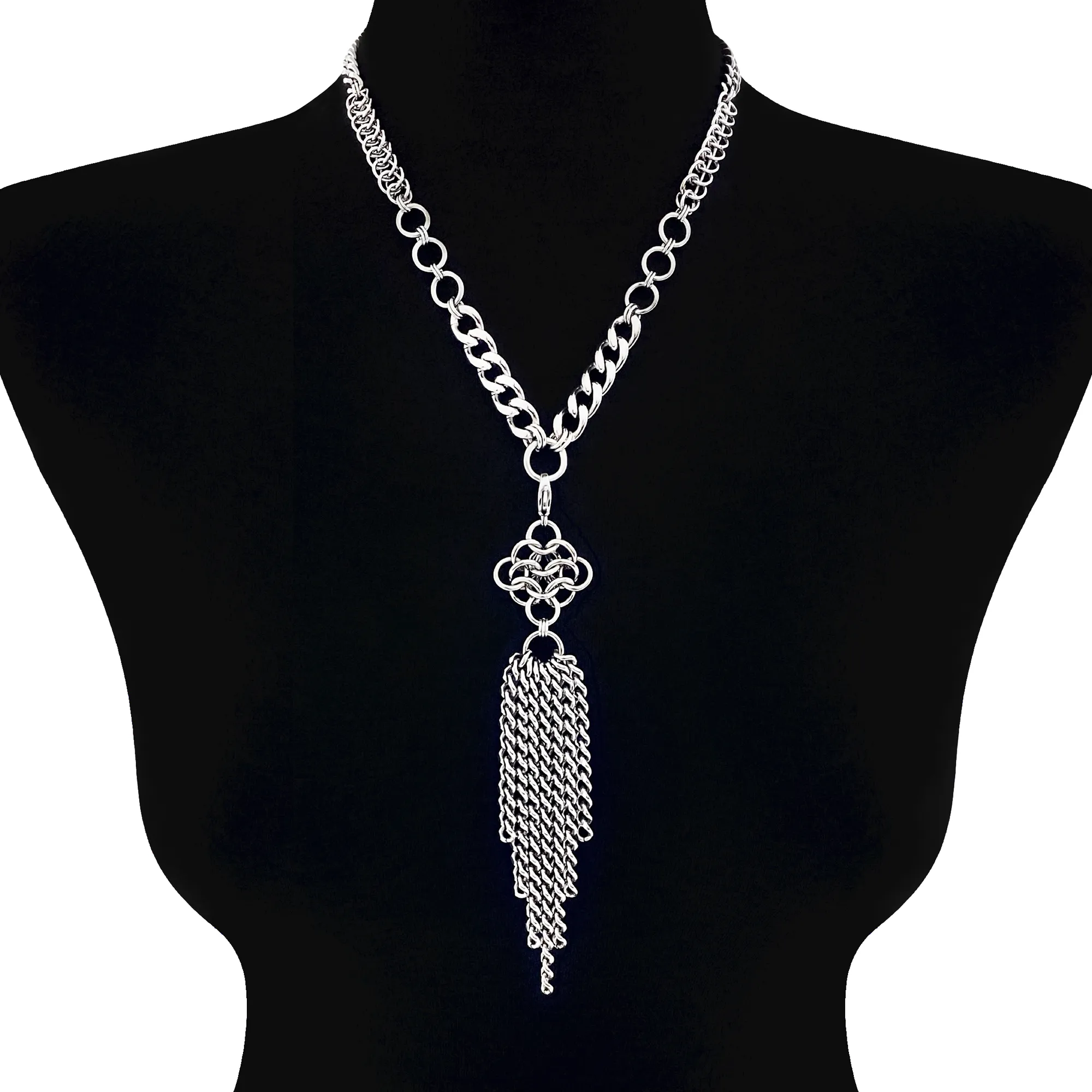 METAL Build Your Own Convertible Necklace - Rosette Tassel Attachment