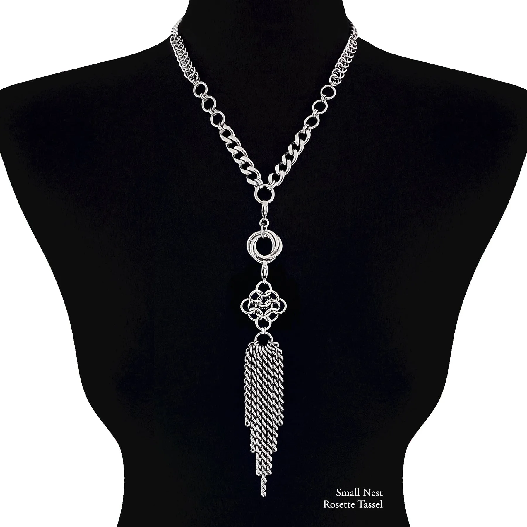 METAL Build Your Own Convertible Necklace - Rosette Tassel Attachment