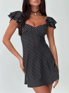 Moretti Mini Dress Black Polka Dot