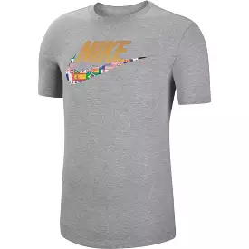 Nike swoosh World Cup Soccer Flag Men's Tee Gray Gold