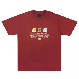 Only NY Apple Athletics Tee Shirt Wine