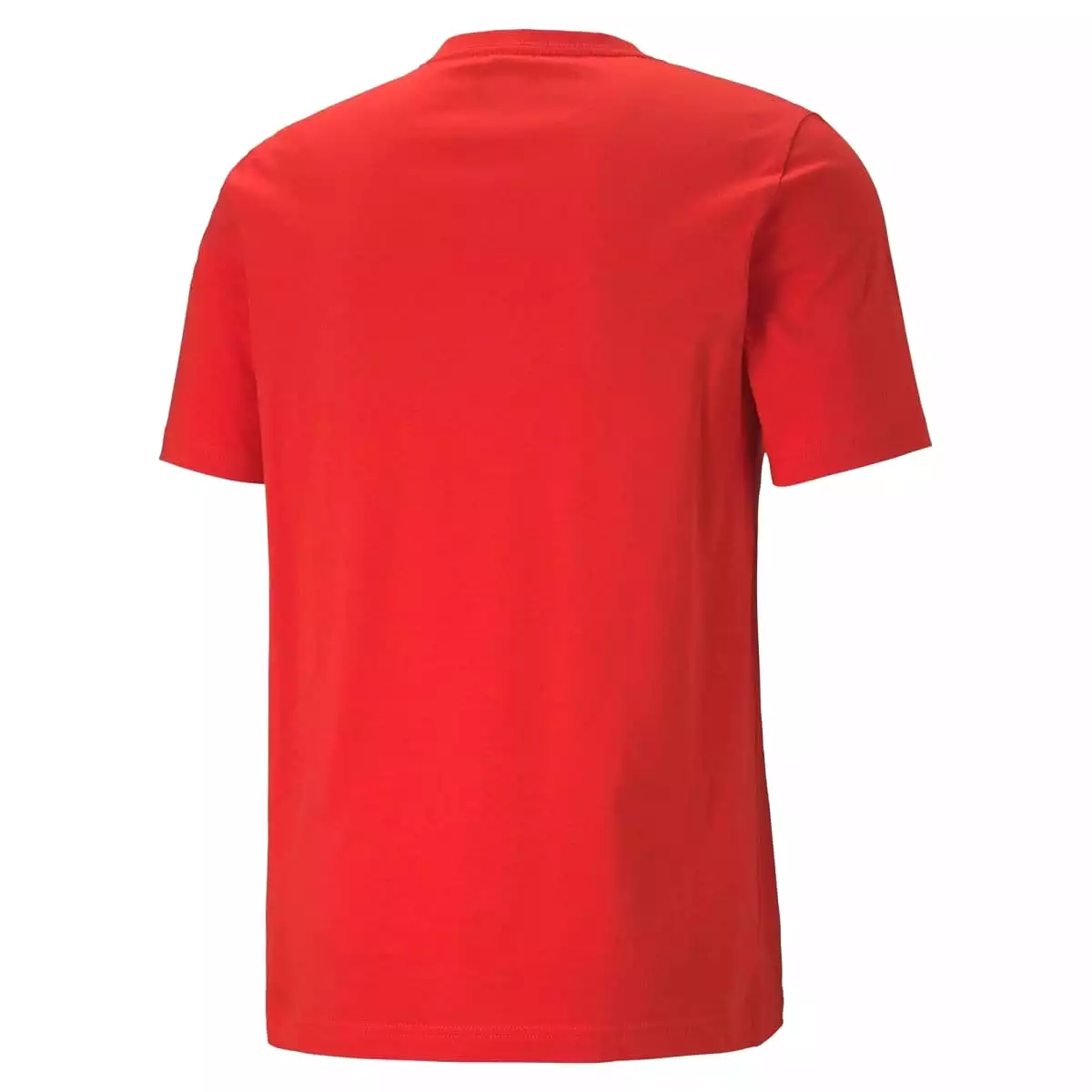 PUMA MEN'S ESSENTIALS+ 2 COLOUR LOGO RED TEE