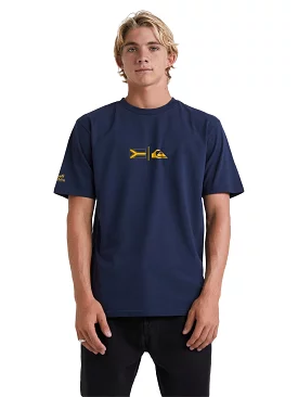 Quiksilver Men's SA Flagged T-Shirt Navy