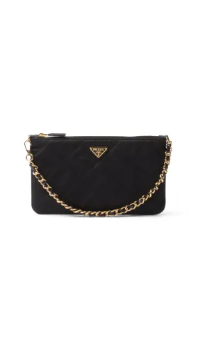 Re-Nylon Quilted Pouch - Black