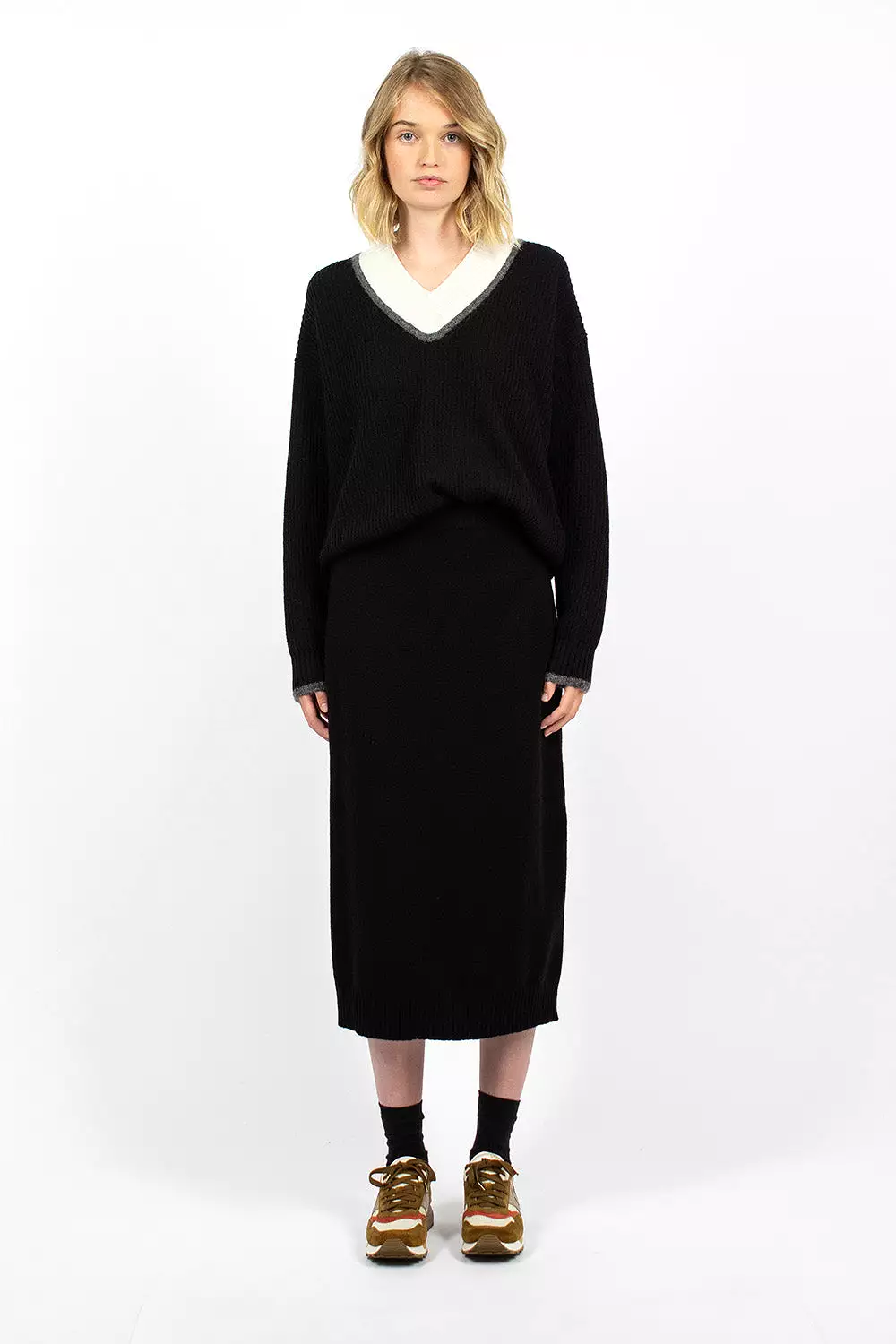 Ribbed Skirt Cashmere Blend