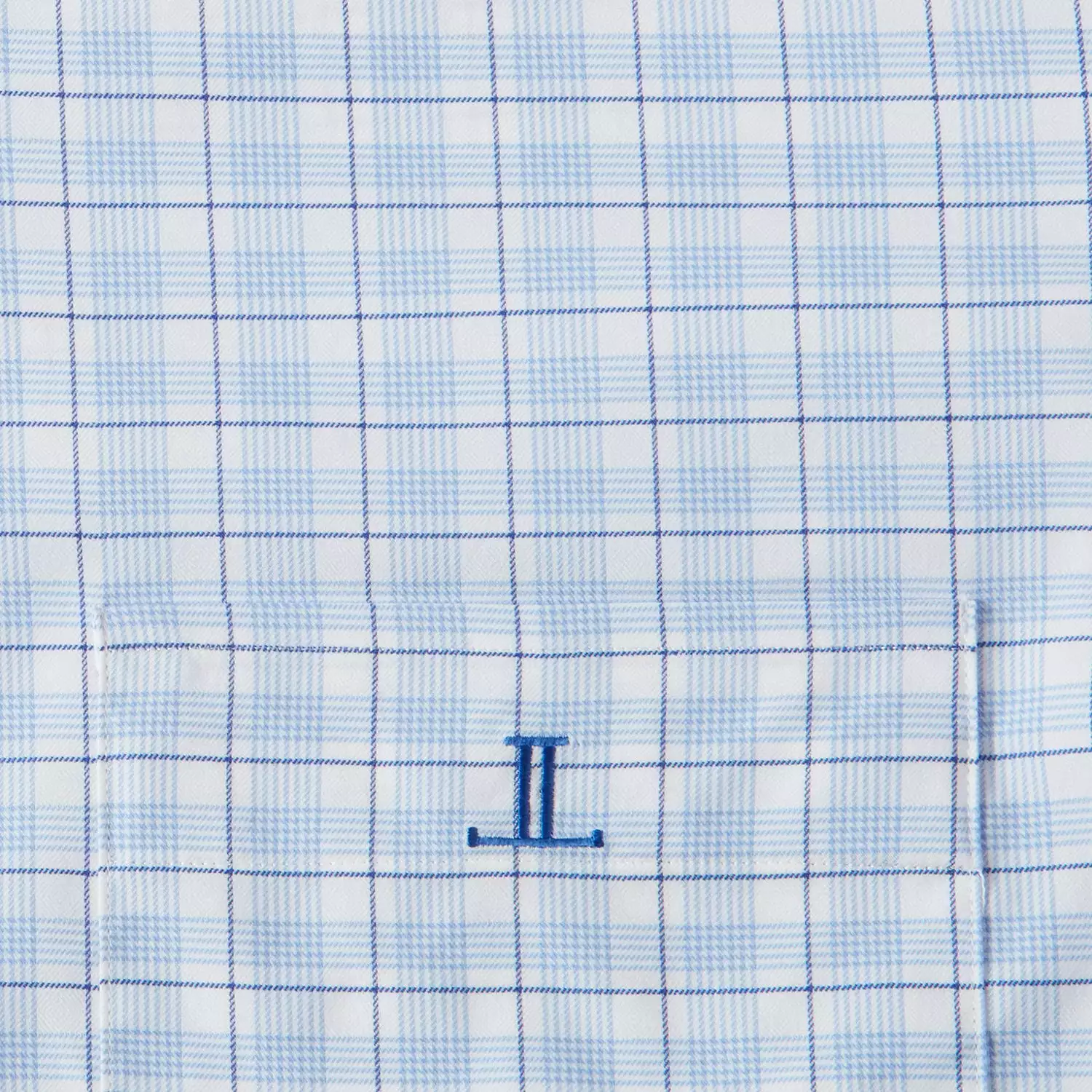 San Antonio :: White And Blue Graph Plaid