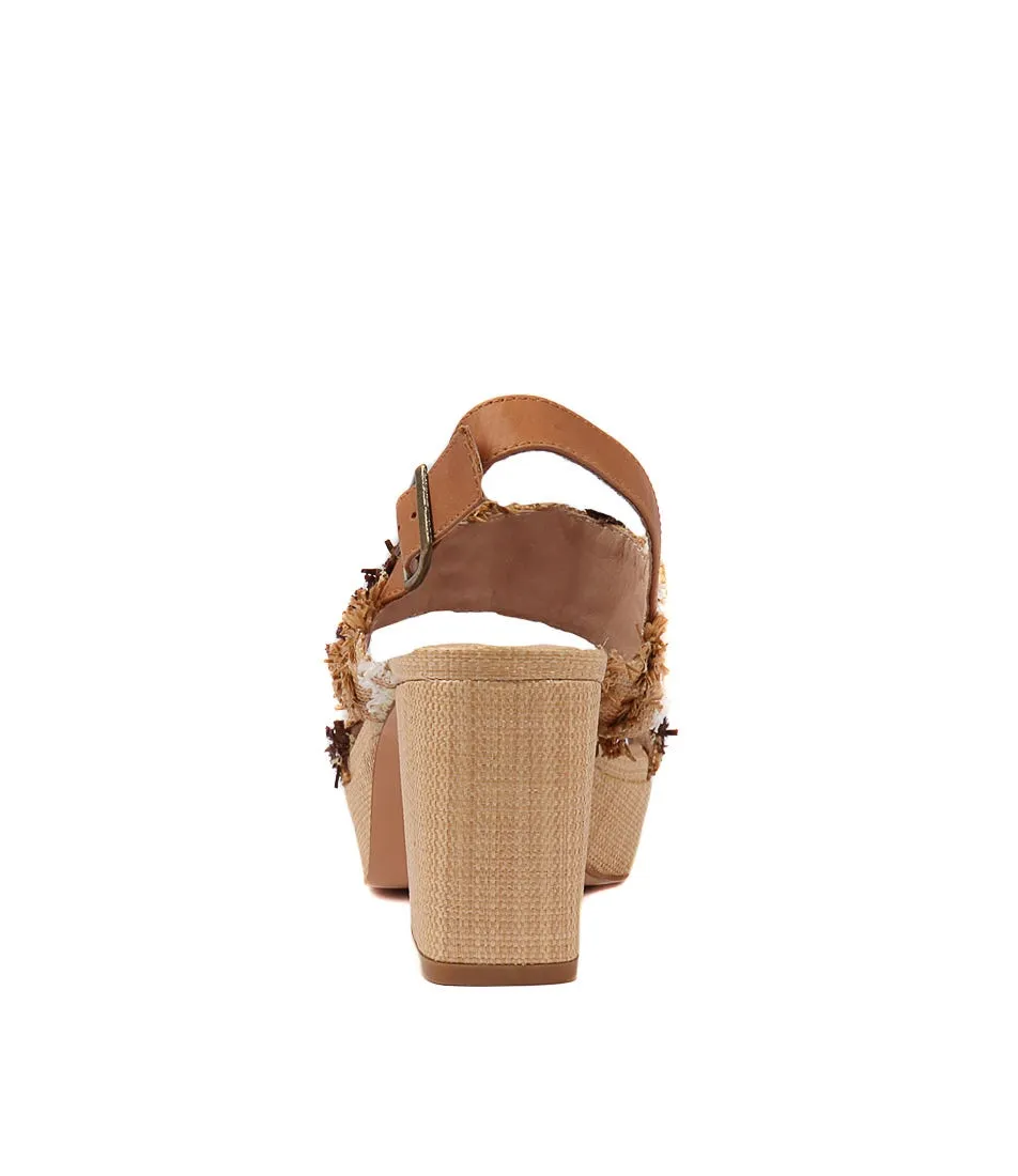 SILENT D Kase Natural Multi T Raffia Leather