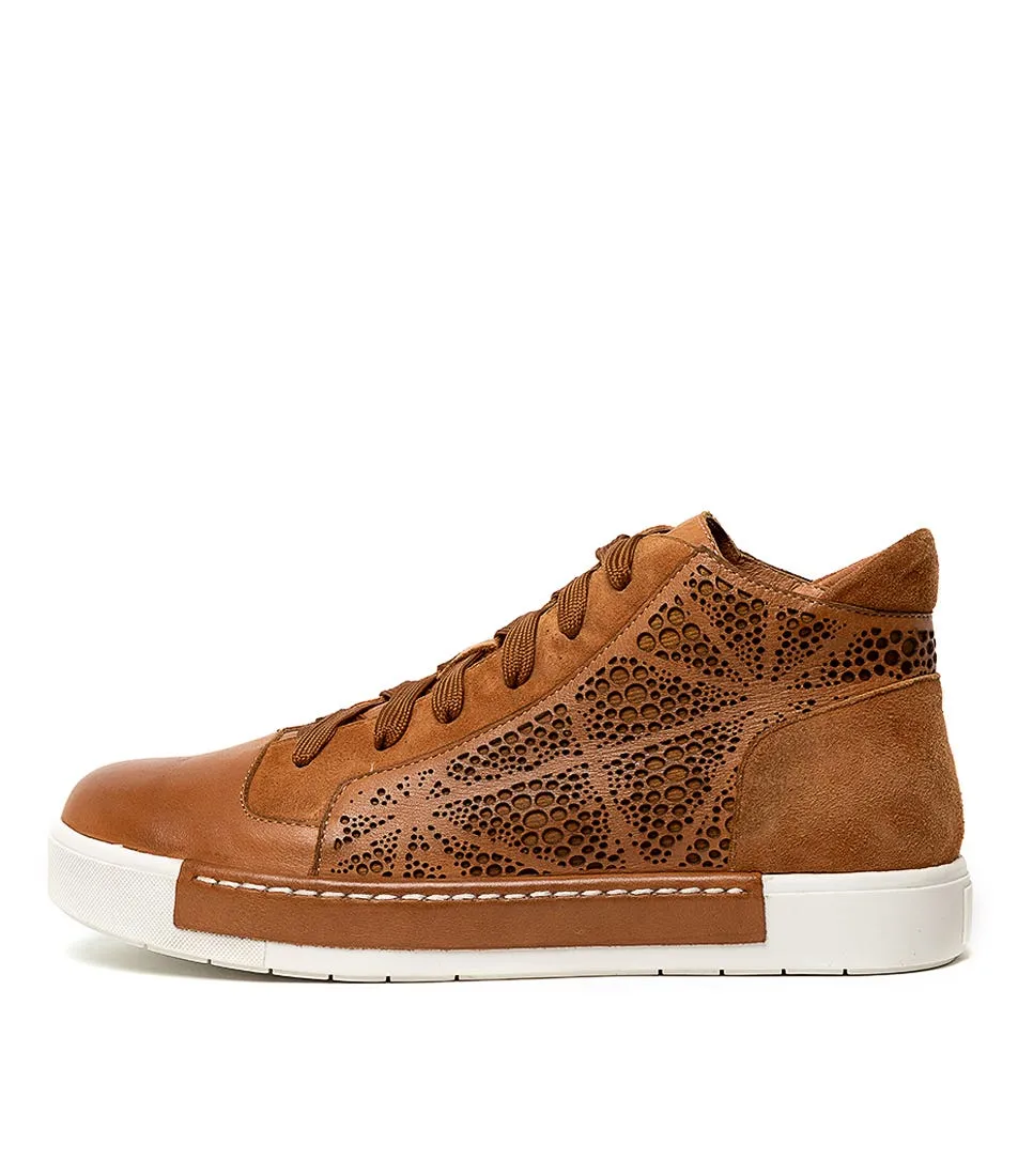 SILENT D Varcoe Dk Tan Leather Suede