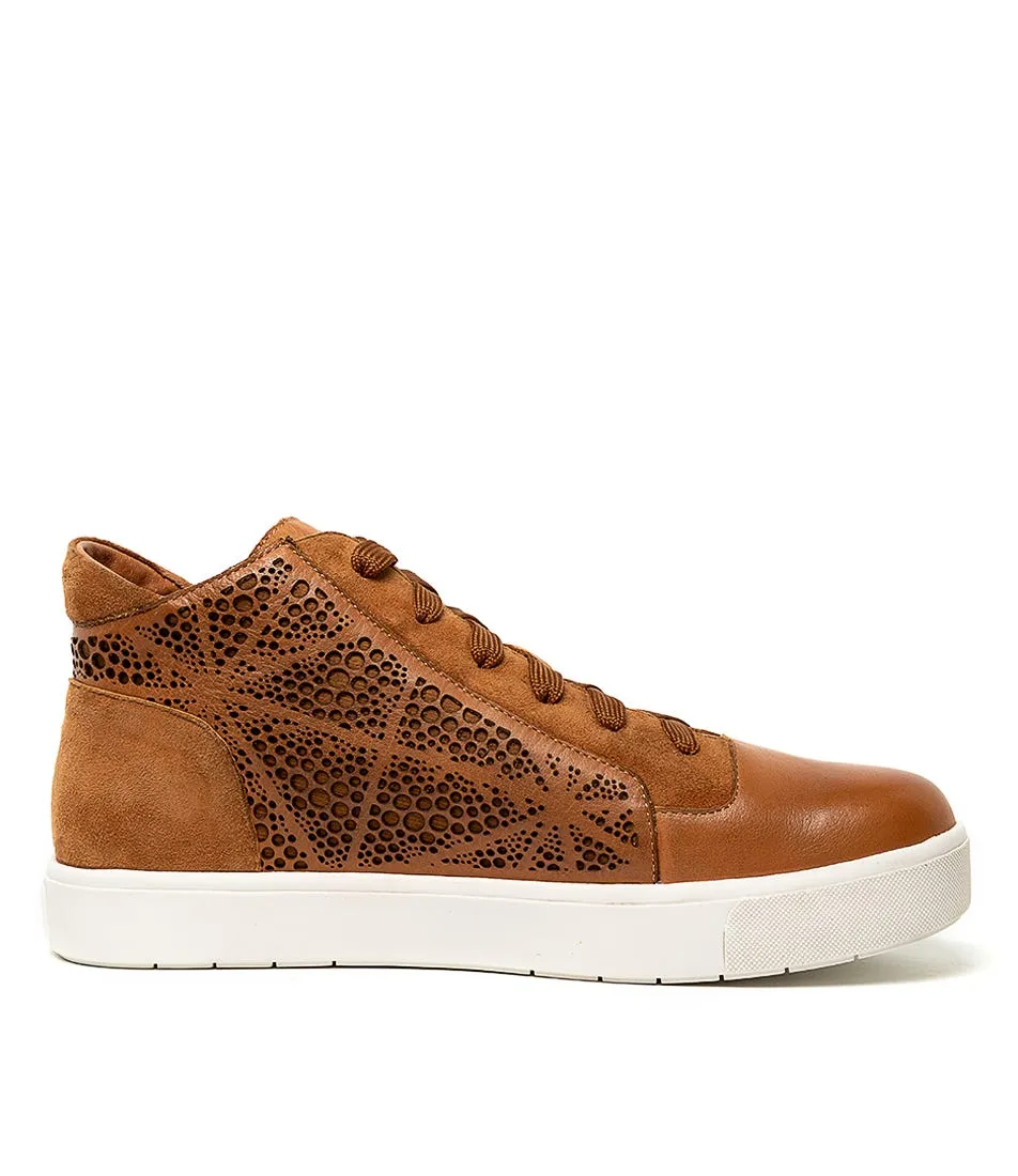 SILENT D Varcoe Dk Tan Leather Suede