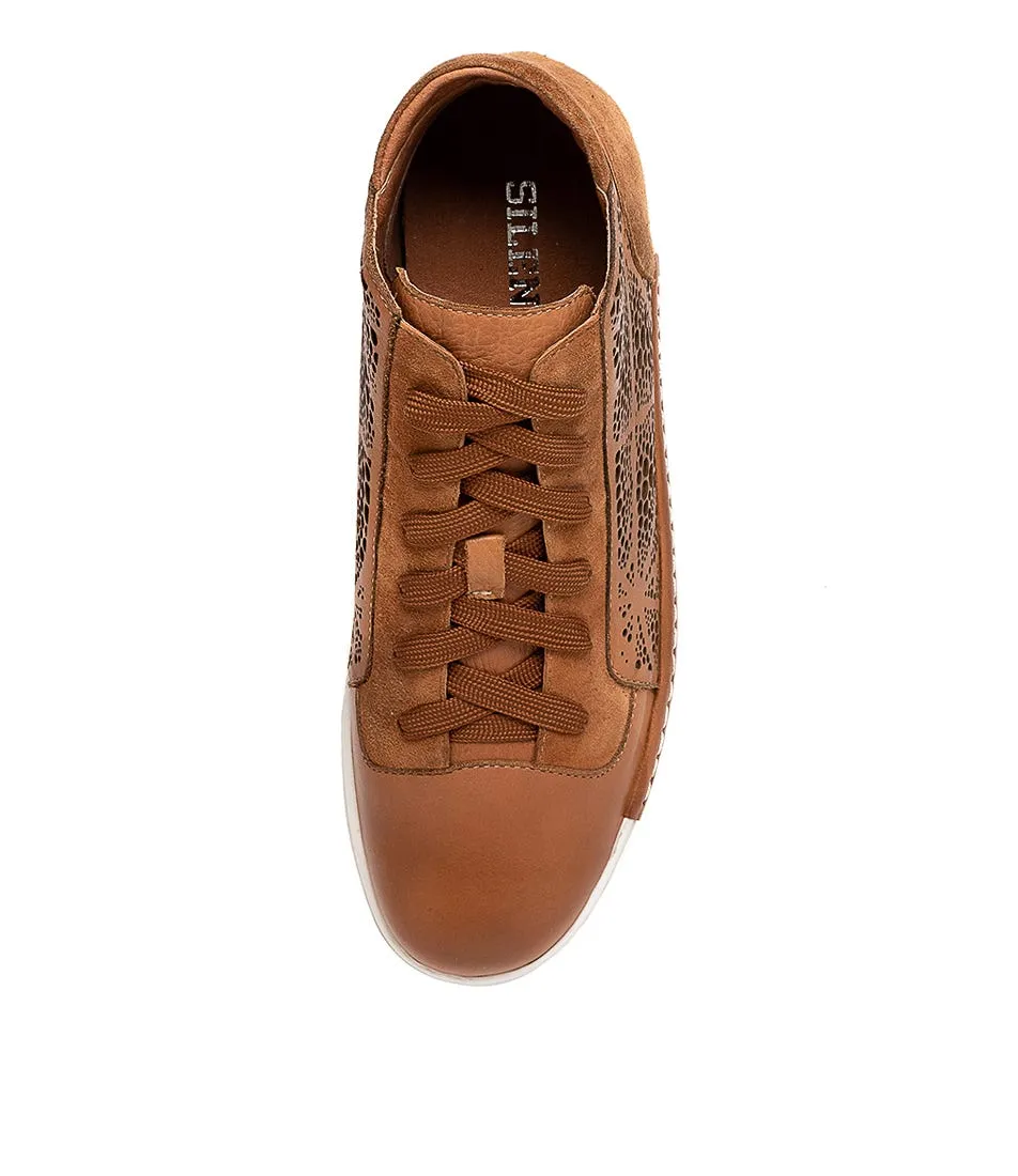 SILENT D Varcoe Dk Tan Leather Suede