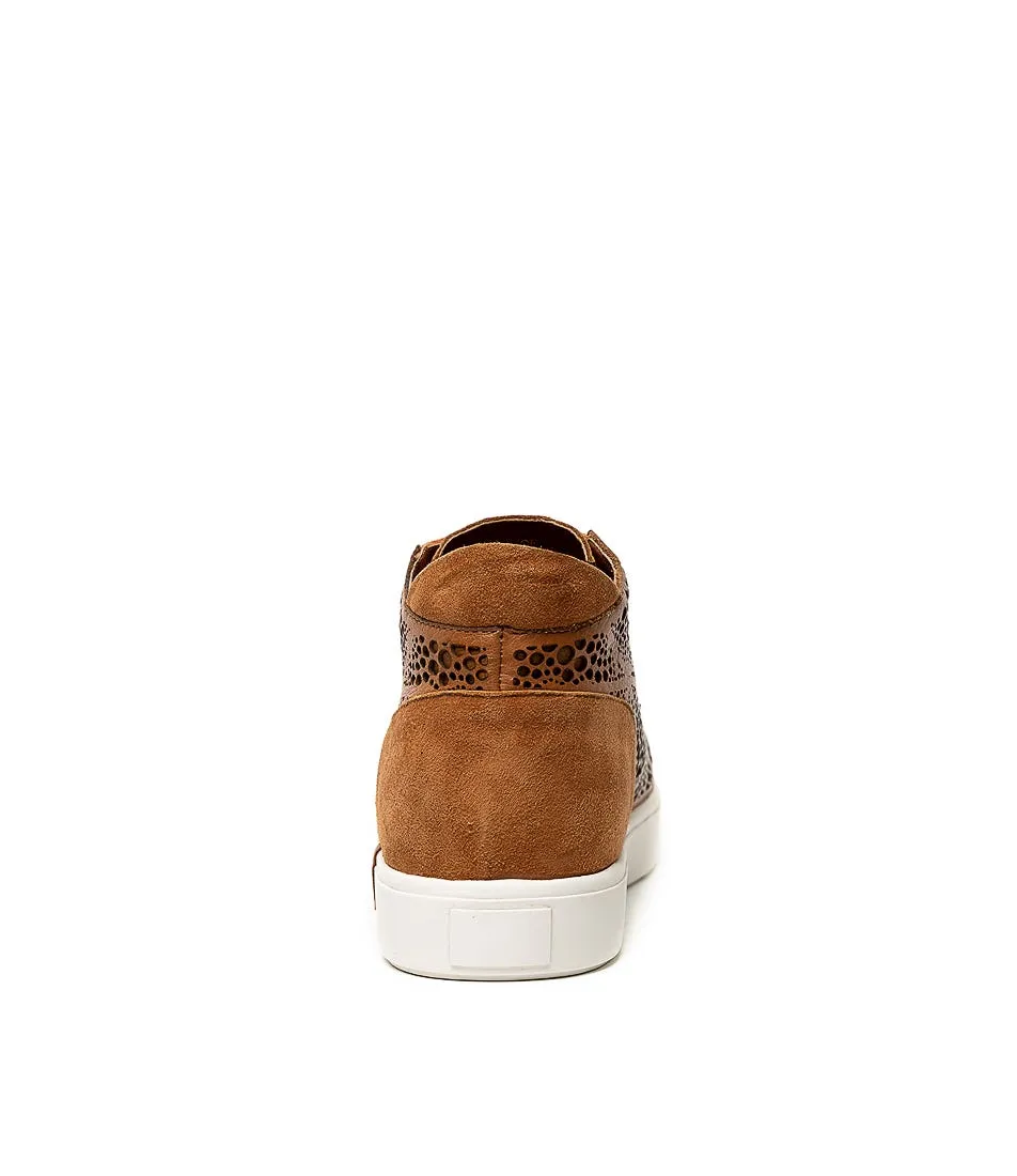 SILENT D Varcoe Dk Tan Leather Suede