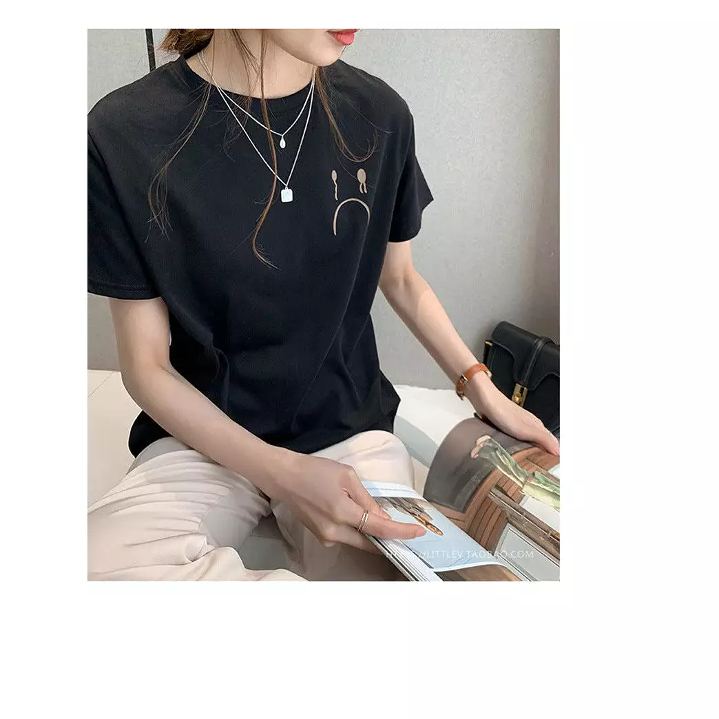 Simple Short-sleeved T-shirt for women