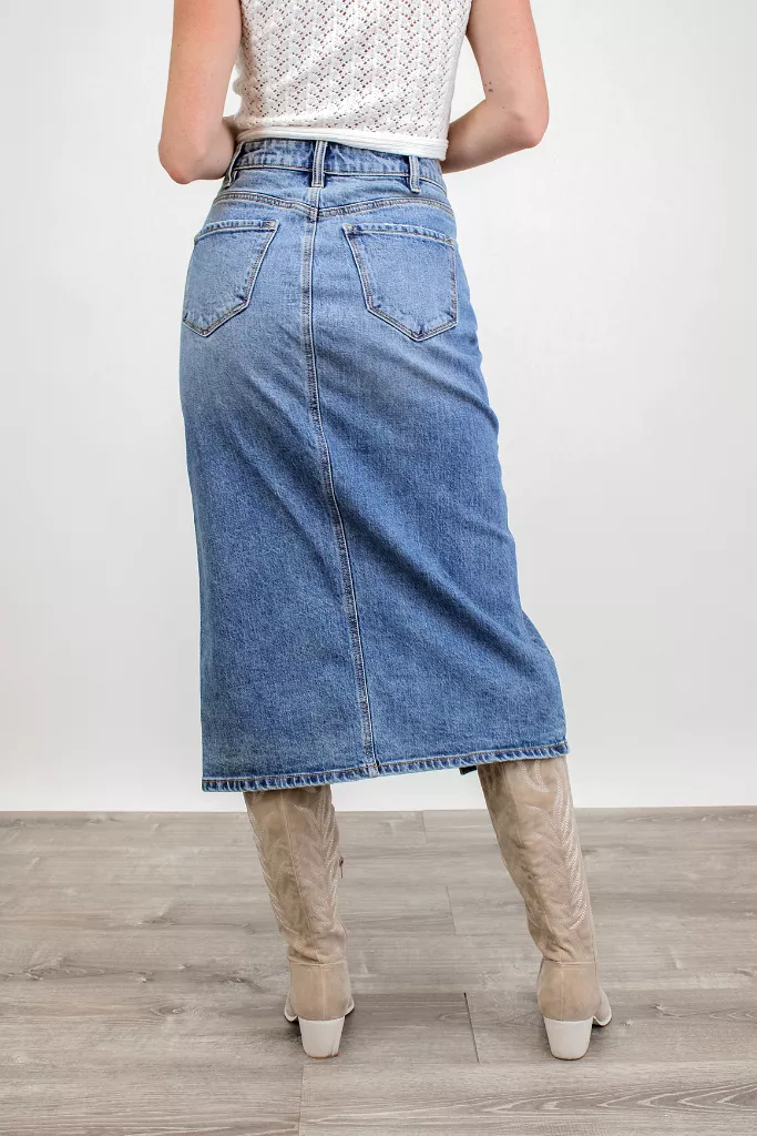 Summer House Denim Midi Skirt