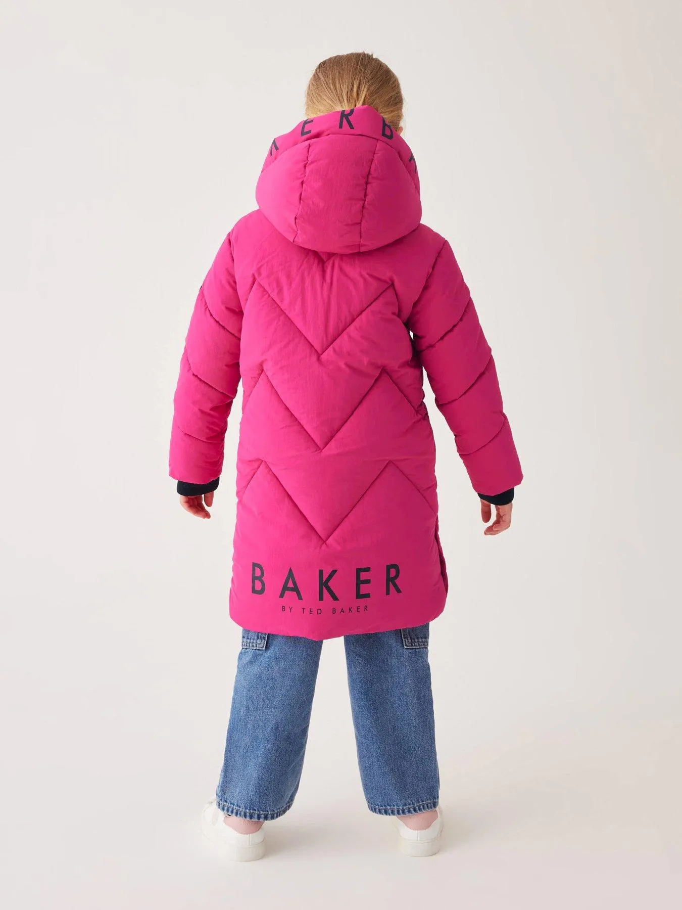 Ted Baker Baker By Ted Baker Longline Padded Coat - Pink