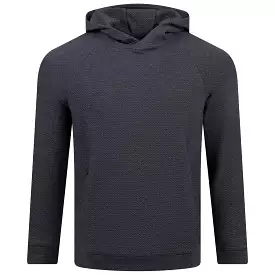 Textured Double Knit Cotton Hoodie Heathered Black - SS24