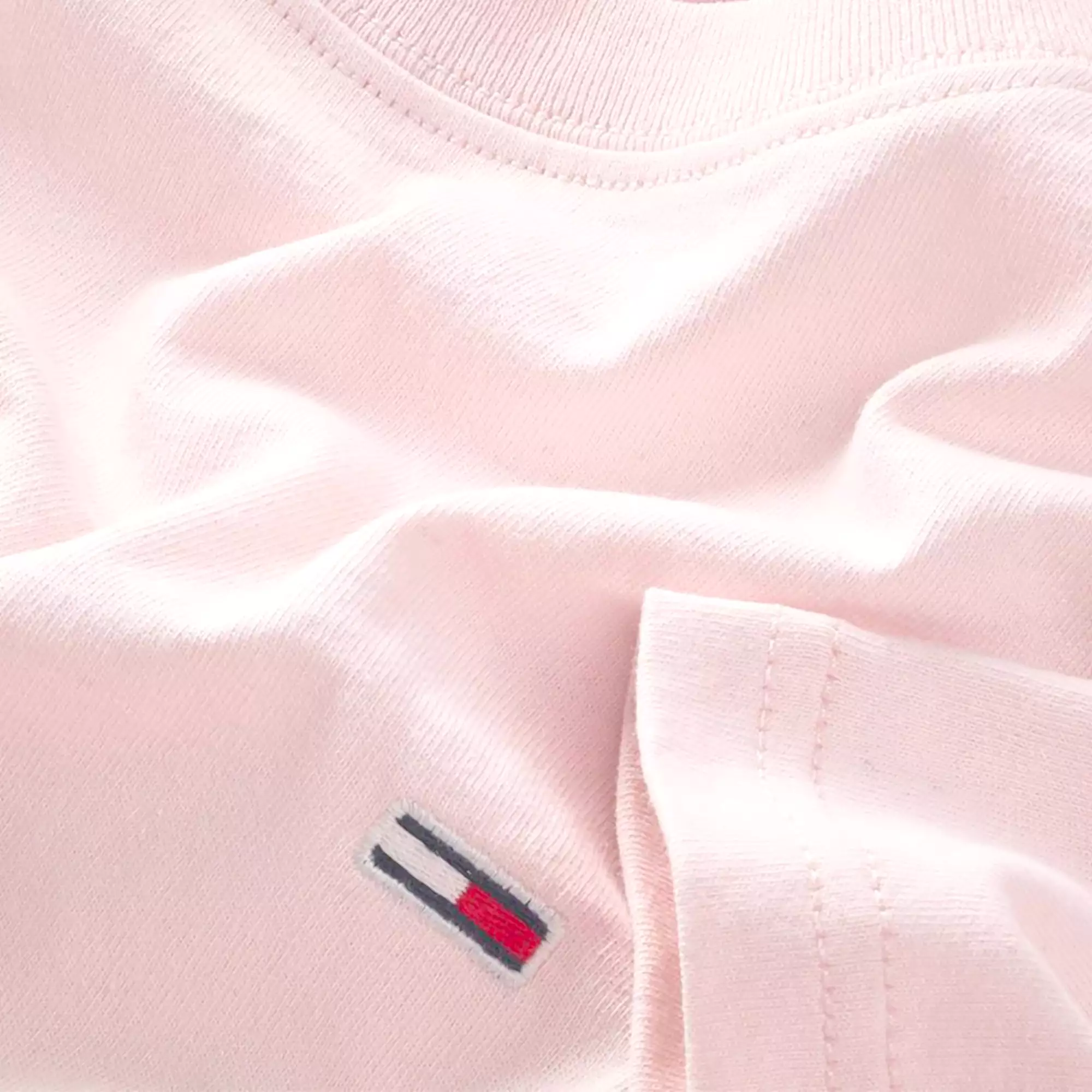 Tommy Jeans Classic Solid Flag T-Shirt - Faint Pink