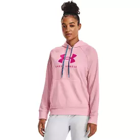 'Under Armour' Women's Shoreline Terry Hoodie - White / Sugar Pink