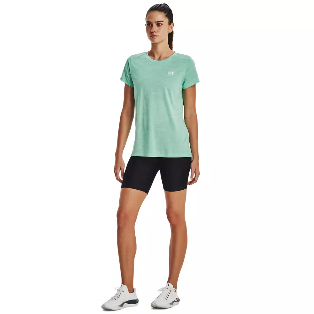 'Under Armour' Women's Tech Twist T-Shirt - Green Breeze / White