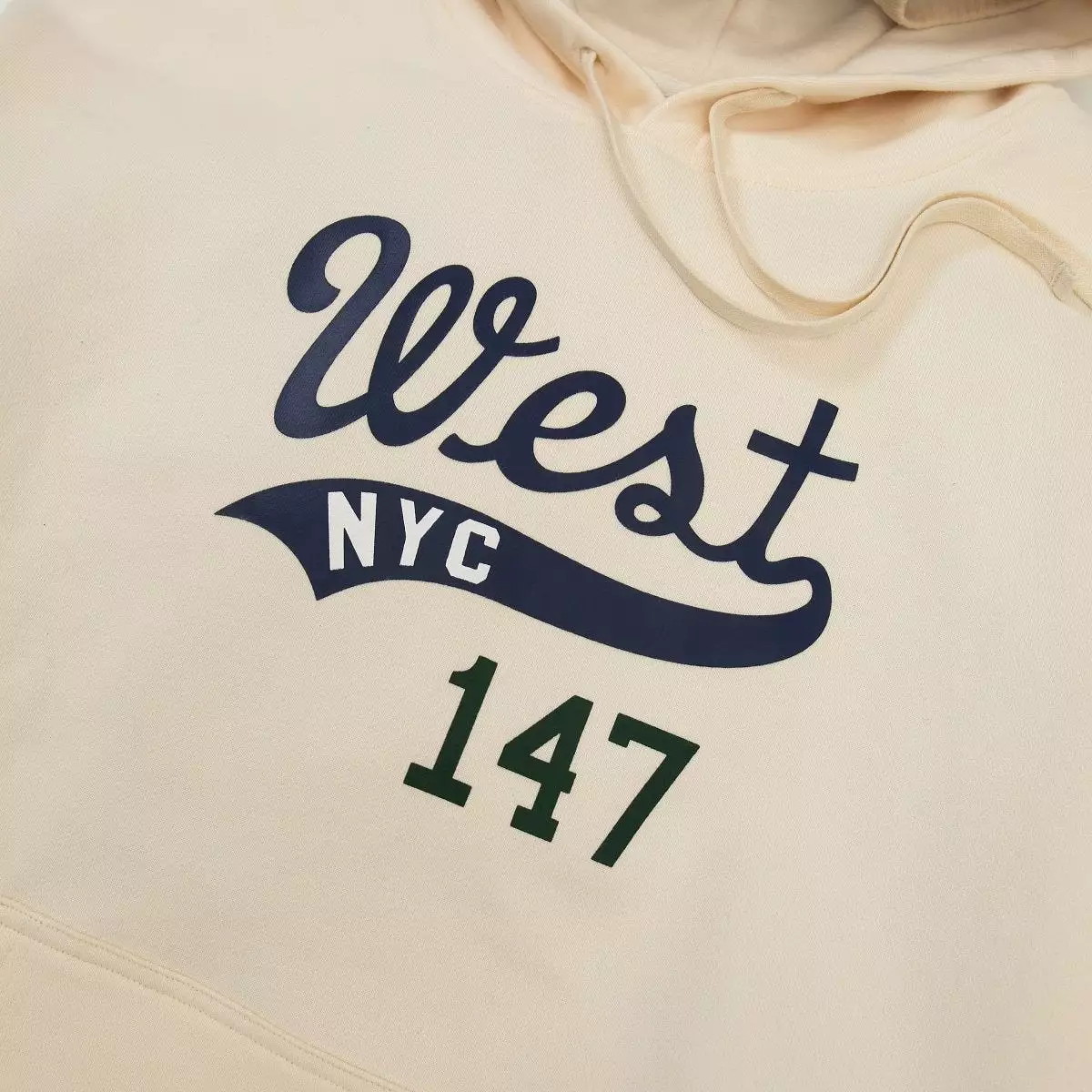 West NYC Logo Hoodie Sail/Navy/Forest Green