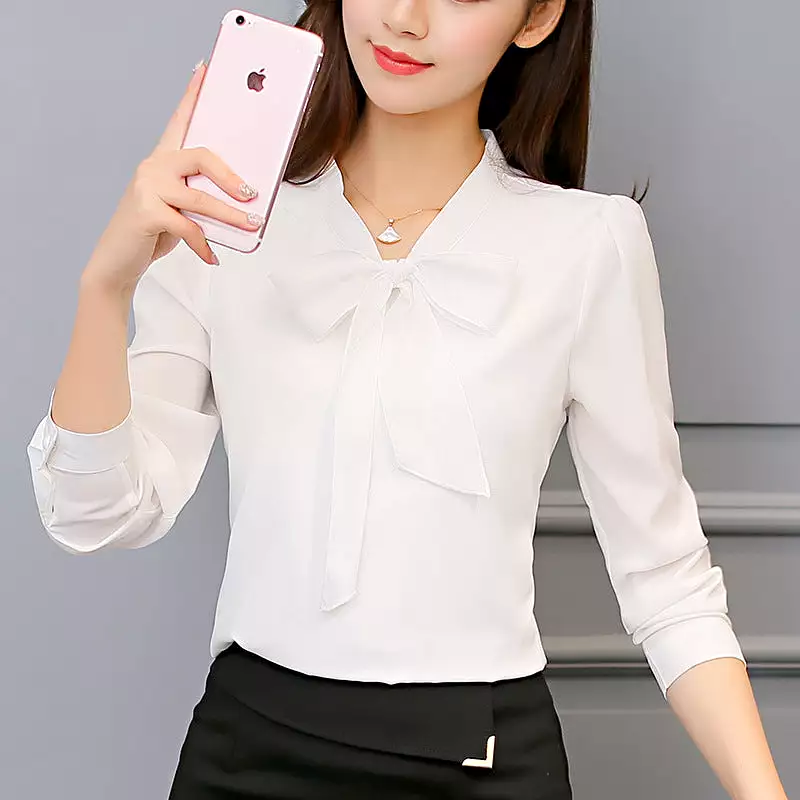 Women's all-match bottoming chiffon shirt