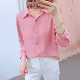 Women's Fashion Solid Color Shirt