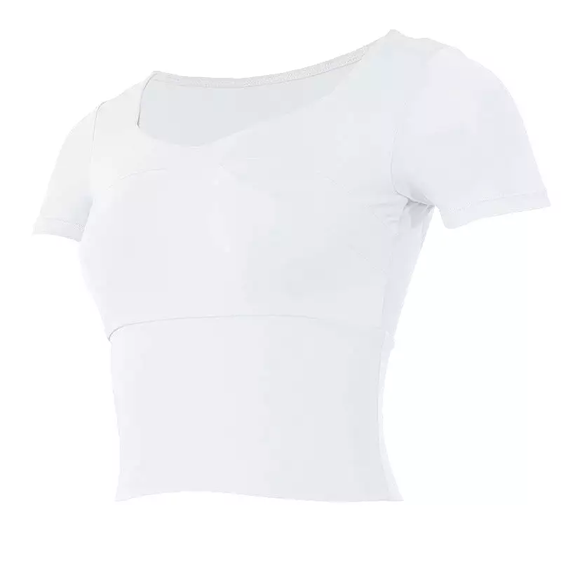 Women's running training fitness chest pad T-shirt