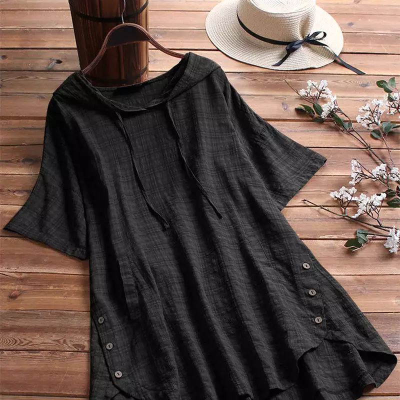 women's summer short-sleeved round neck shirt