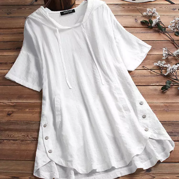 women's summer short-sleeved round neck shirt