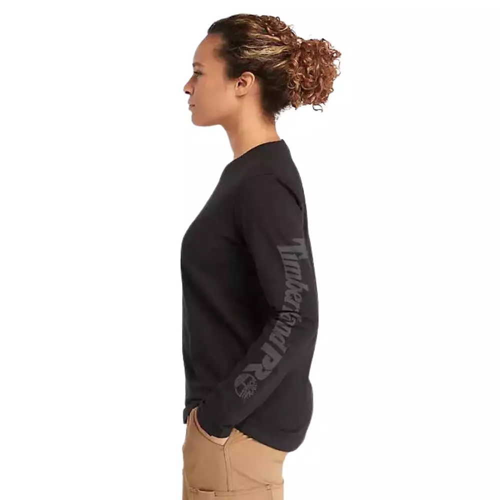 Women's Timberland PRO Cotton Core Long-Sleeve T-Shirt TB0A6D8J001 - Black